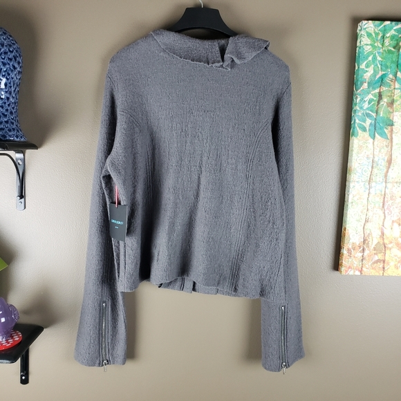 Cynthia Rowley lagenlook ruffle wool jacket size large - Picture 4 of 16